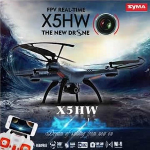 Original Syma X5HW With Wifi FPV HD Camera 2.4G 4CH 6Axis Barometer Set Height Headless Mode RC Quadcopter Blue