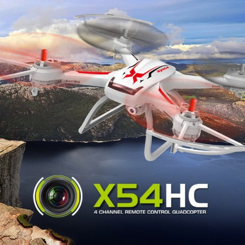 Original Syma X54HC With 2MP HD Camera 2.4G 4CH 6Axis Barometer Set Height Headless Mode RC Quadcopter Black