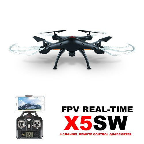 Original Syma X5SW With Wifi FPV HD Camera 2.4G 4CH 6Axis Headless Mode RC Quadcopter Black