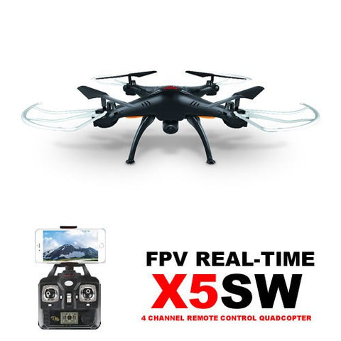 Original Syma X5SW With Wifi FPV HD Camera 2.4G 4CH 6Axis Headless Mode RC Quadcopter Black